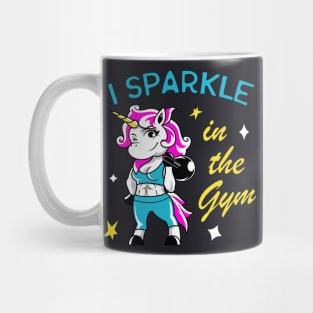 Women Fitness Workout funny unicorn gift Mug